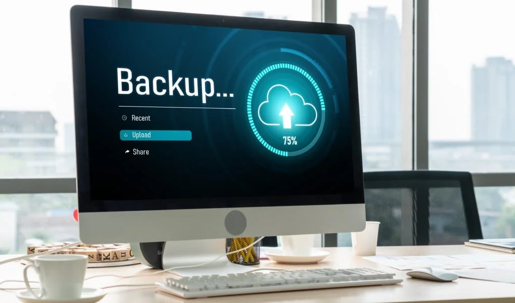 Backup Storage Data Internet Technology Business concept. Database storage cloud technology file data transfer sharing, cyber, big data information, internet banking application download upload snugly