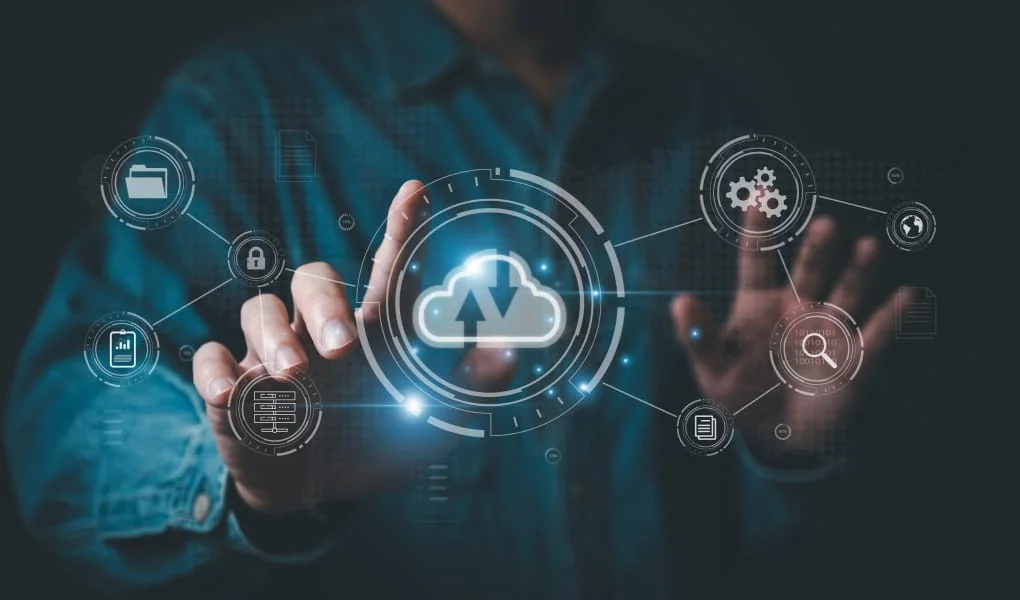 Data recovery: Business person migrate data and corporate information into cloud technology for data security and back up as disaster recovery site and prevent for cyber crime. Data inventory for enterprise.