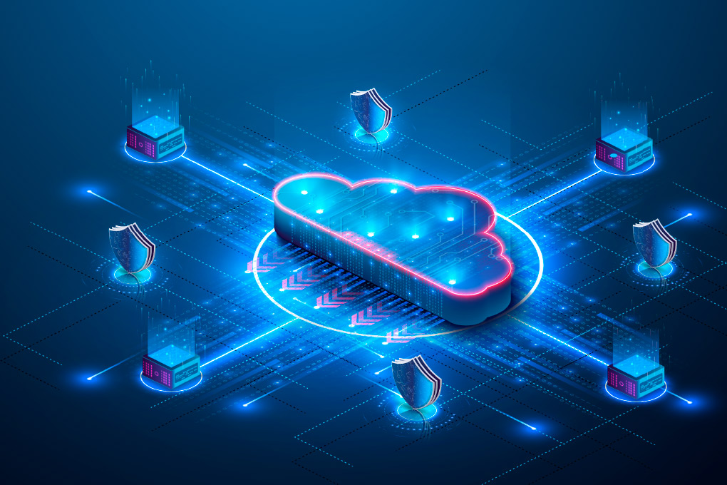 Cloud symbol for data backup 