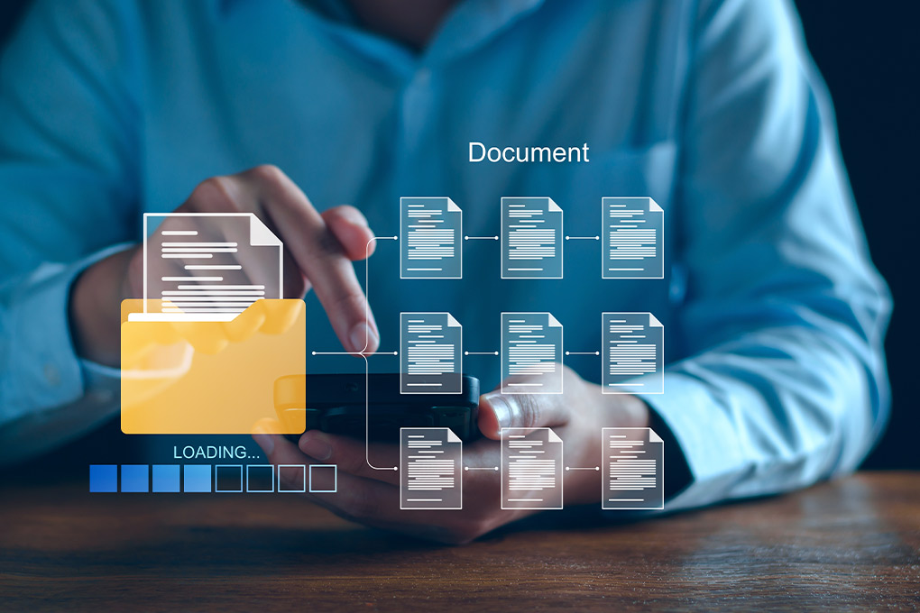 Documents in cloud. Storage Solutions