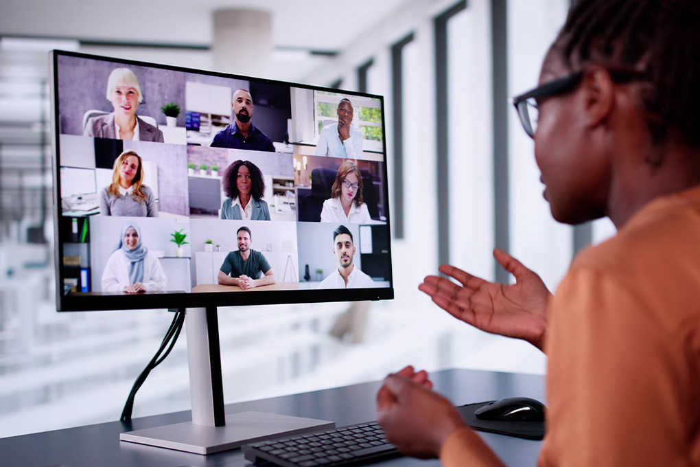 group of people doing a video call