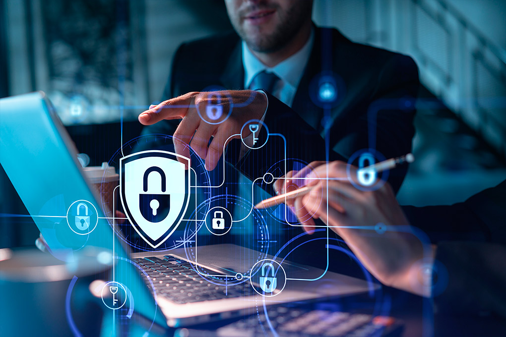 Security backup data fo business. 